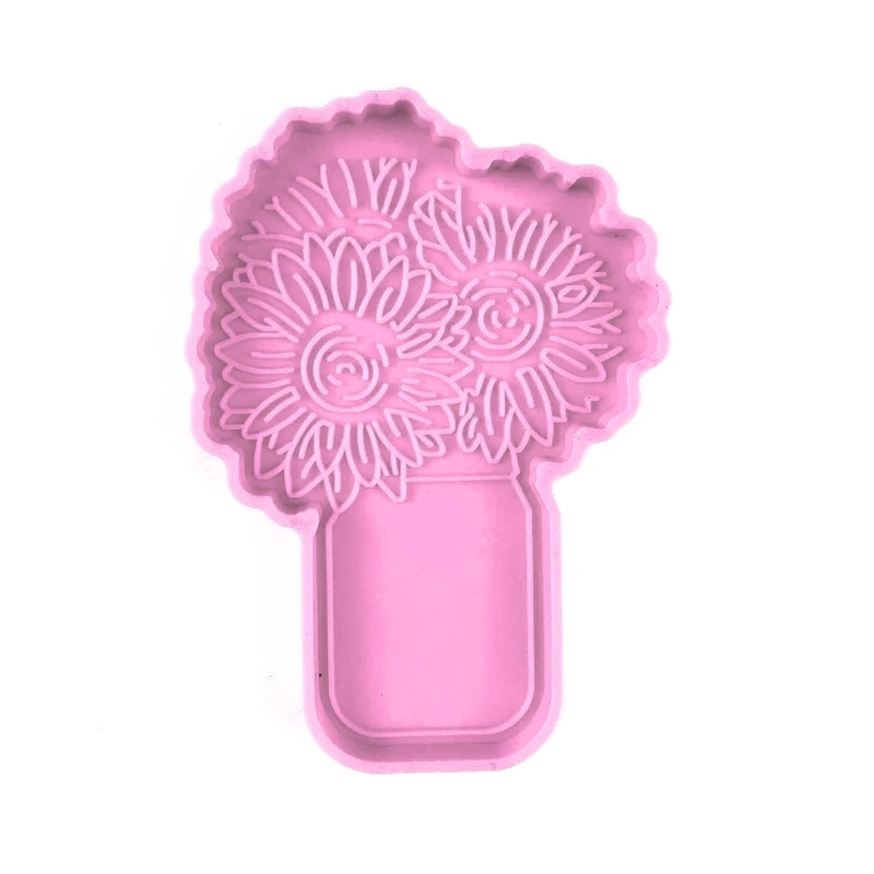 

DIY Flower Bottle Keychain Silicone Epoxy Mold DIY Keychain Pendant Jewelry Crafting Mould for Valentine Love Gift
