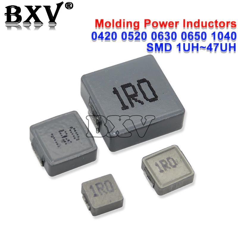 

10PCS SMD 0420 0520 0630 0650 1040 Molding Power Inductors 1R0 2R2 6R8 1UH 2.2 3.3 4.7 6.8 10 15 22 33 47 68 UH 100UH 2.2UH New