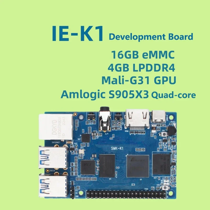 Плата K1 Amlogic s905x3 четырехъядерный процессор ARM-A55 с Android 9 Wi-Fi 4 Гб LPDDR4 порт USB 3 0 плата