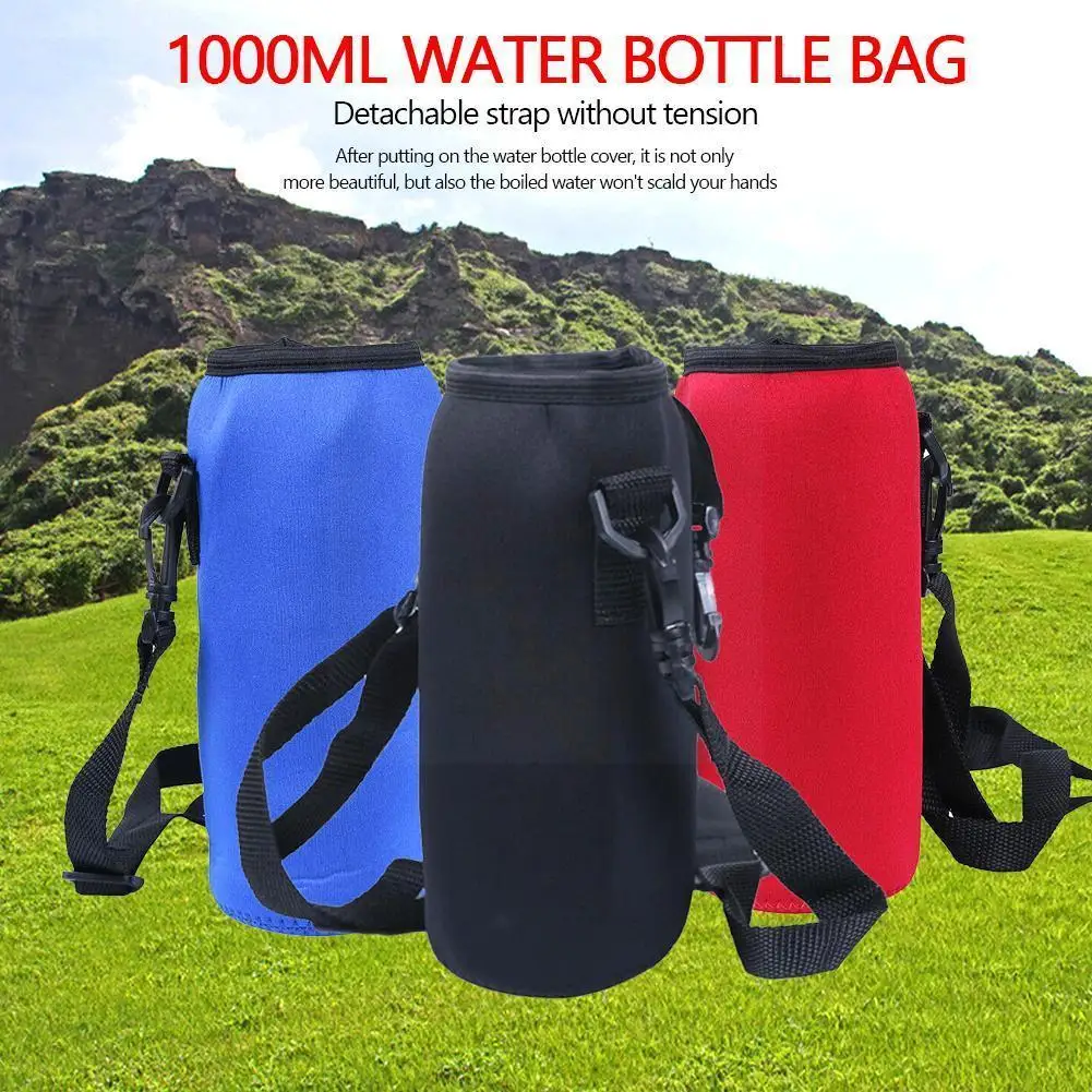 

1pcs 1000ml Outdoor Sports Bottle Cup Sleeve Portable Sleeve Bottle Cup And Preser Cover Hanging With Cup Heat Bottle Back O4M8