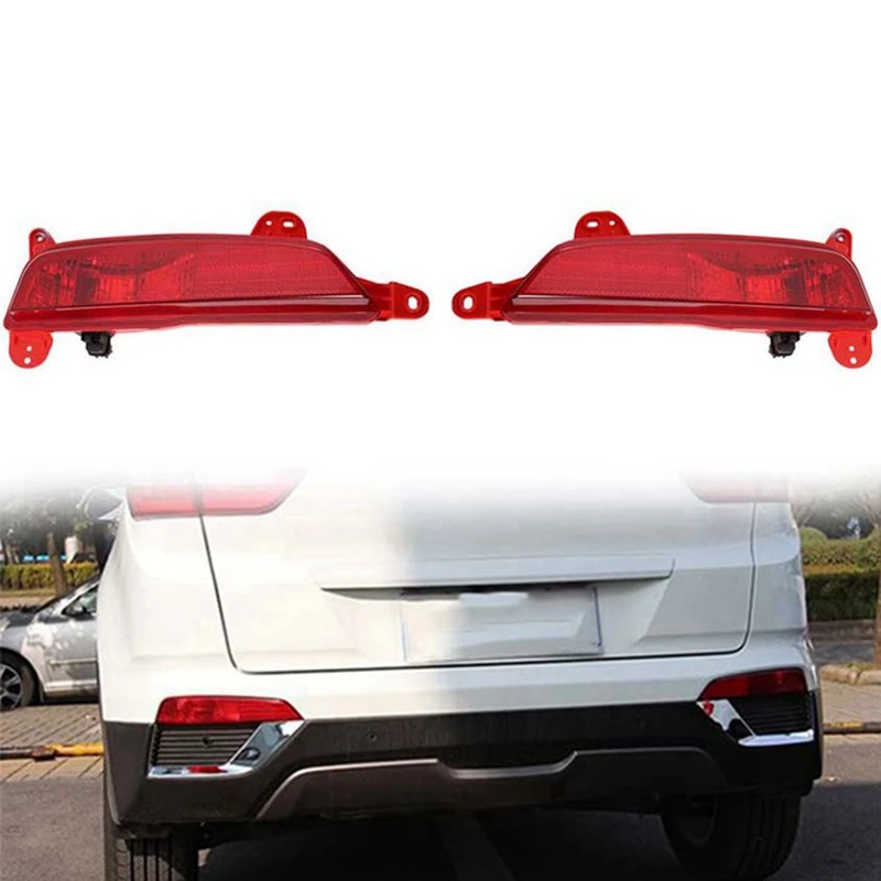 

1Pair Car Rear Bumper Fog Light Parking Warning Reflector Taillights For Hyundai Ix25 Creta 2015 2016