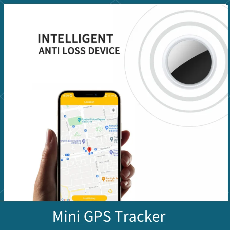 Mini GPS Tracker Bluetooth-Compatible 4.0 for IOS/Android Smart Locator for AirTag Apple Anti-Lost Device Keys Pet Kids Finder