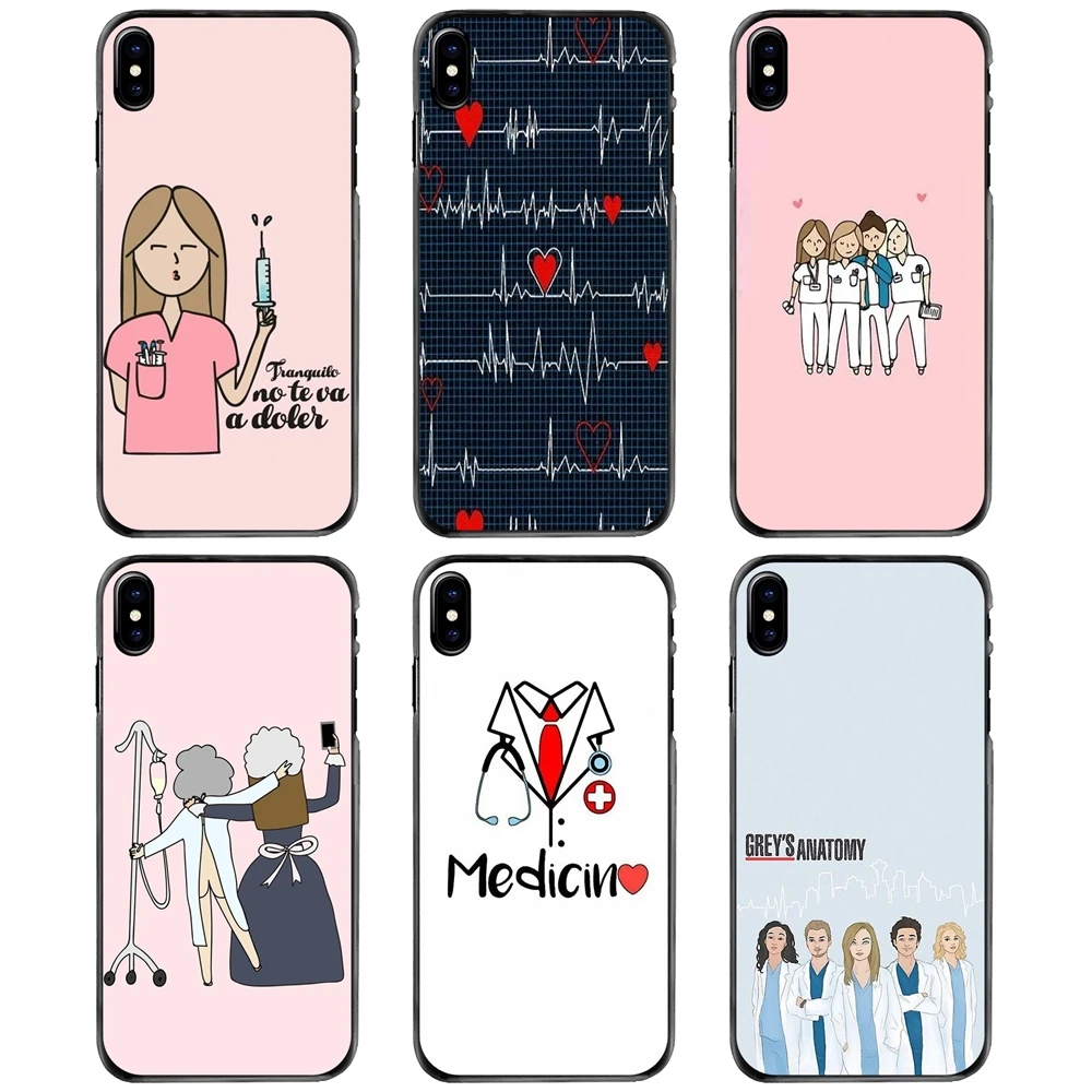 

Hard Phone Case For Apple iPhone 11 12 13 14 Pro MAX Mini 5 5S SE 6 6S 7 8 Plus 10 X XR XS Spain Cartoon Medicine Doctor Nurse