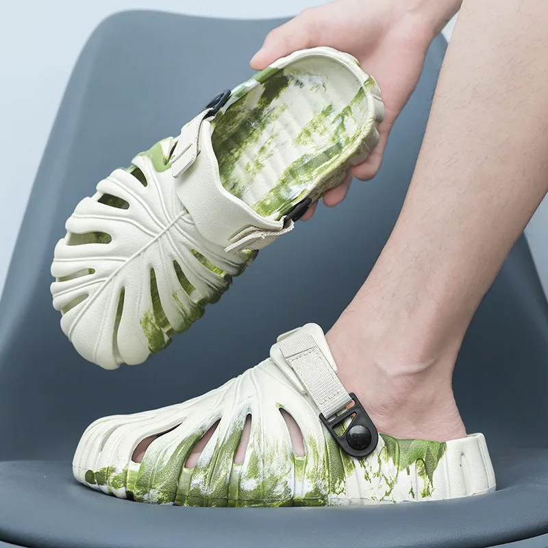 Сандалии Monstera Deliciosa женские Легкие уличные Нескользящие шлепанцы на толстой