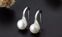 new unique design s925 silver color earrings for women high quality 100 real freshwater pearl earrings female wedding jewelry