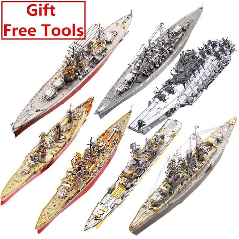 

MMZ MODEL Piececool 3D Metal Puzzle Russian Japan Kongou Nagato Battleship DIY Assemble Model Kits Laser Cut Jigsaw toy gift