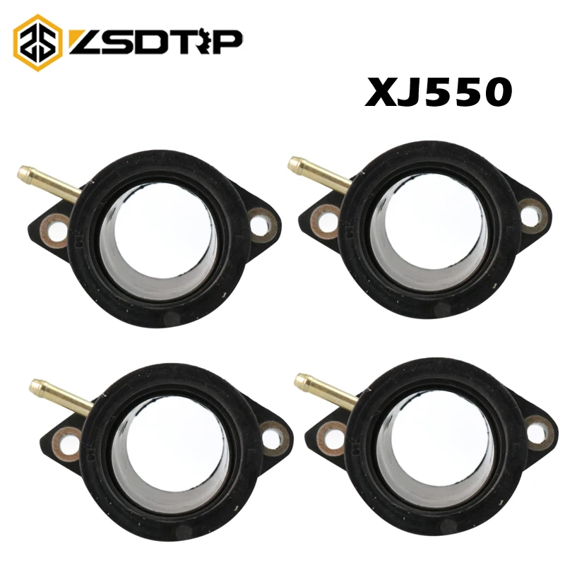 

ZSDTRP 4pcs Motorcycle Carburetor Intakeface Manifold Glues For Yamaha XJ550 XJ550R 1981 1982 1983