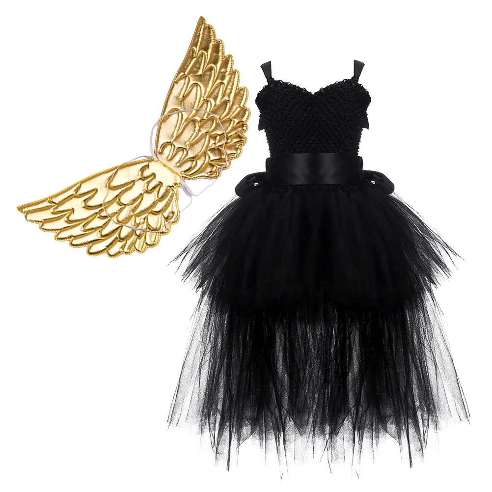 

Tutu Dress Girls Meshskirt Set Fairy Wingsuit Dresses Toddler Tutus Baby Golden Sets Women4 6