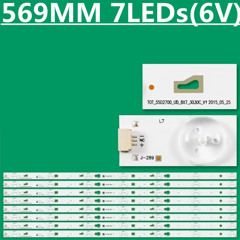 Светодиодная лента подсветки для T0T_55D2700_UD_8X7_3030C_V1 55HR330M07A2 V0 55M81AU 55US5800 55US5800TDAAA B55A758U