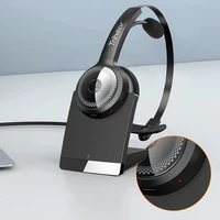 call center bluetooth headset wireless over the head noise canceling headphones with usb for truck car drivers office headphones