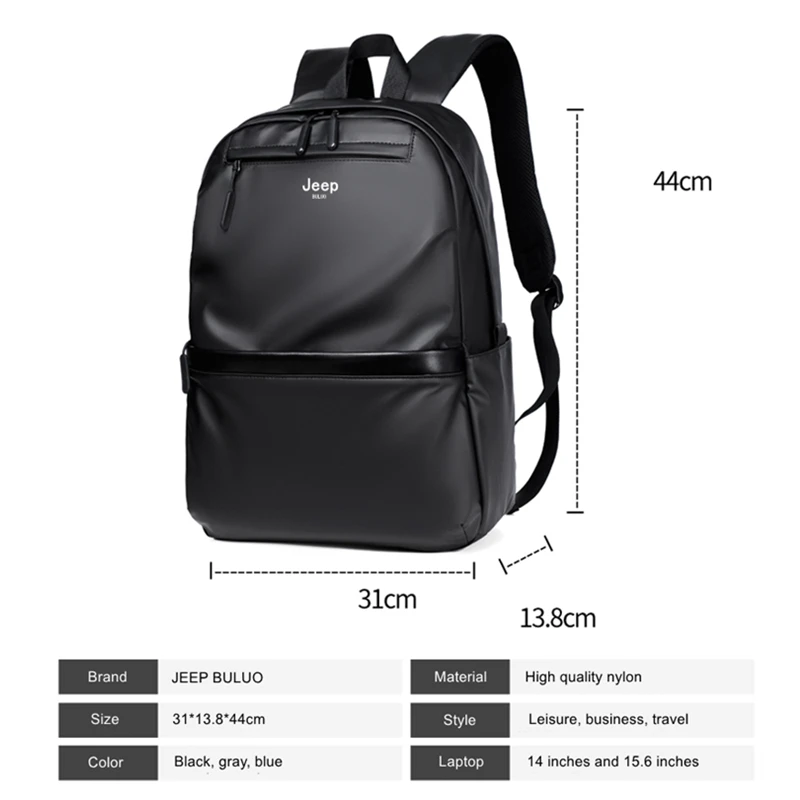 jeep buluo high quality men ultralight backpack for male soft fashion school backpack laptop waterproof travel shopping bags hot free global shipping
