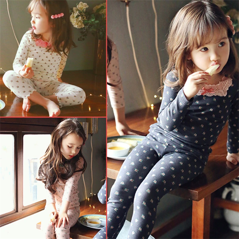 

Children Spring Long Sleeved Pajamas Set Clothing For Boys Girls Cartoon Cotton Tops+Pants 2pcs Pyjamas Kids Underwear Outfits