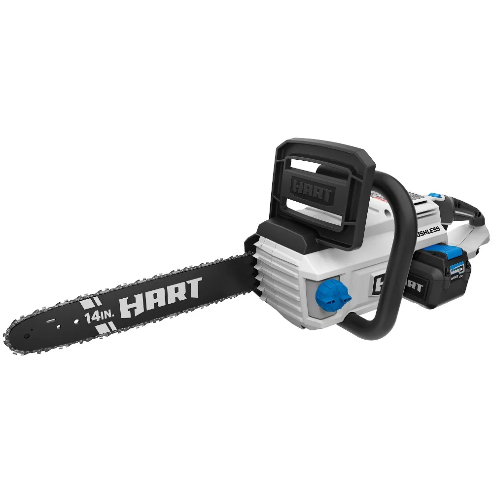 

HART 40-Volt Cordless Brushless 14-inch Chainsaw Kit (1) 4.0Ah Lithium-Ion Battery chain saw electric pruning saws