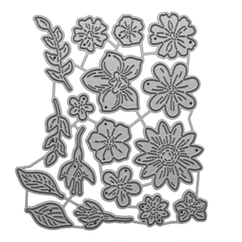 

Flower Metal Cutting Dies Stencil DIY Scrapbooking Album Paper Card Template Mold Embossing Decoration