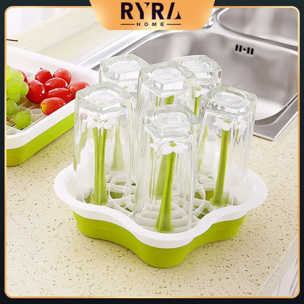 

Food Grade Pp Plastic Simple Installation Cup Drying Rack Equipped With Anti Slip Base Dust Proof Glass Cup Drain Utility