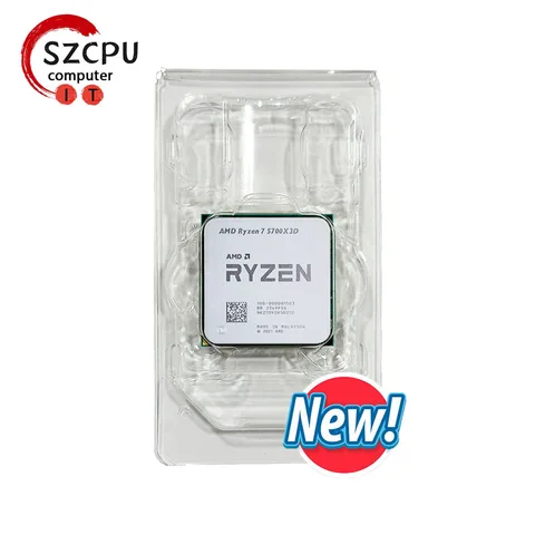 AMD R7 5700X3D Ryzen 7 5700X3D 4,1 ГГц 8-ядерный 16-поточный процессор 7NM L3 = 96M 100-000001503 разъем AM4 новый, но без вентилятора