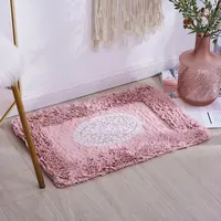 Korean Room Carpet Cotton Floor Mats for Live Room Home Decor Carpets in Bedroom Water Absorbent Doormat Living Room Rugs