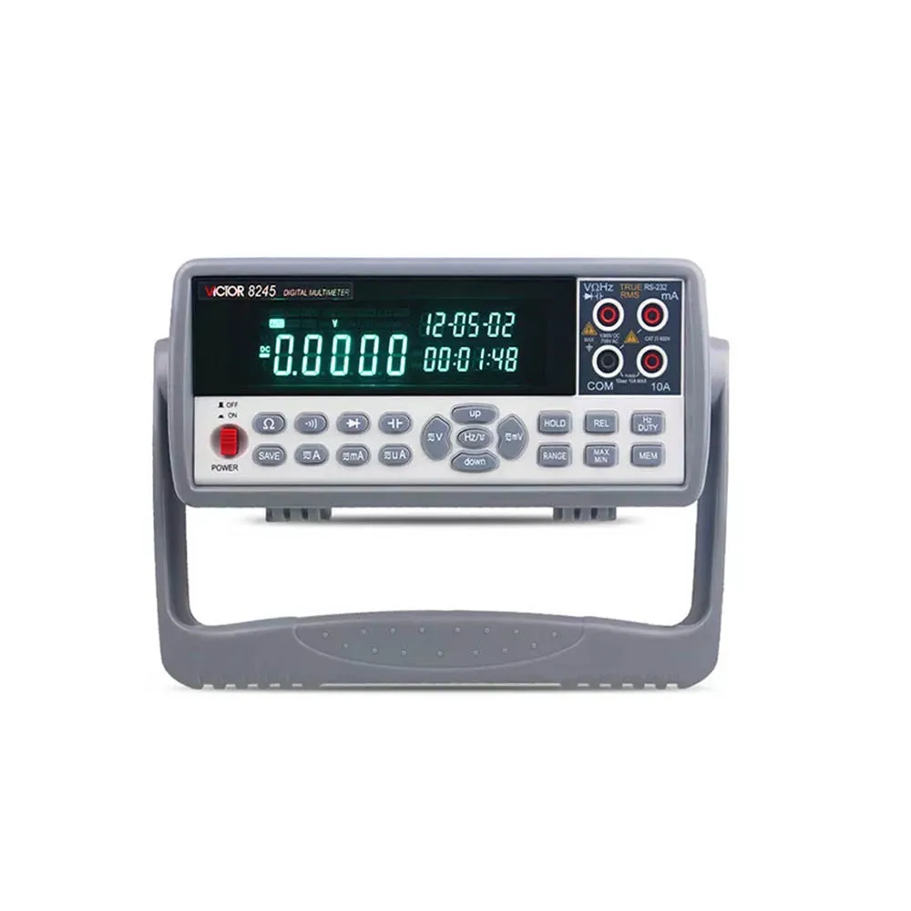 

VICTOR 8245 4 1/2 digit LCD Display Bench Type True RMS Digital Multimeter Manual range AC DC USB Interface bench multimeter