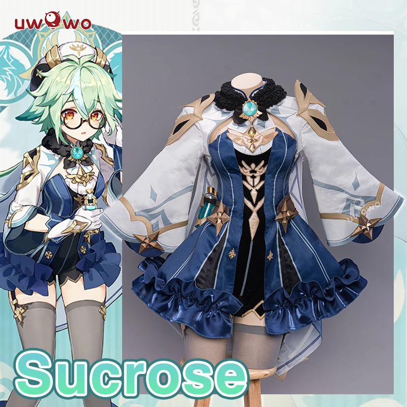 UWOWO Genshin Impact Sucrose Cosplay In Stock Halloween Costume Dress Genshin Impact Sucrose Retro Mechanical Style Role Play
