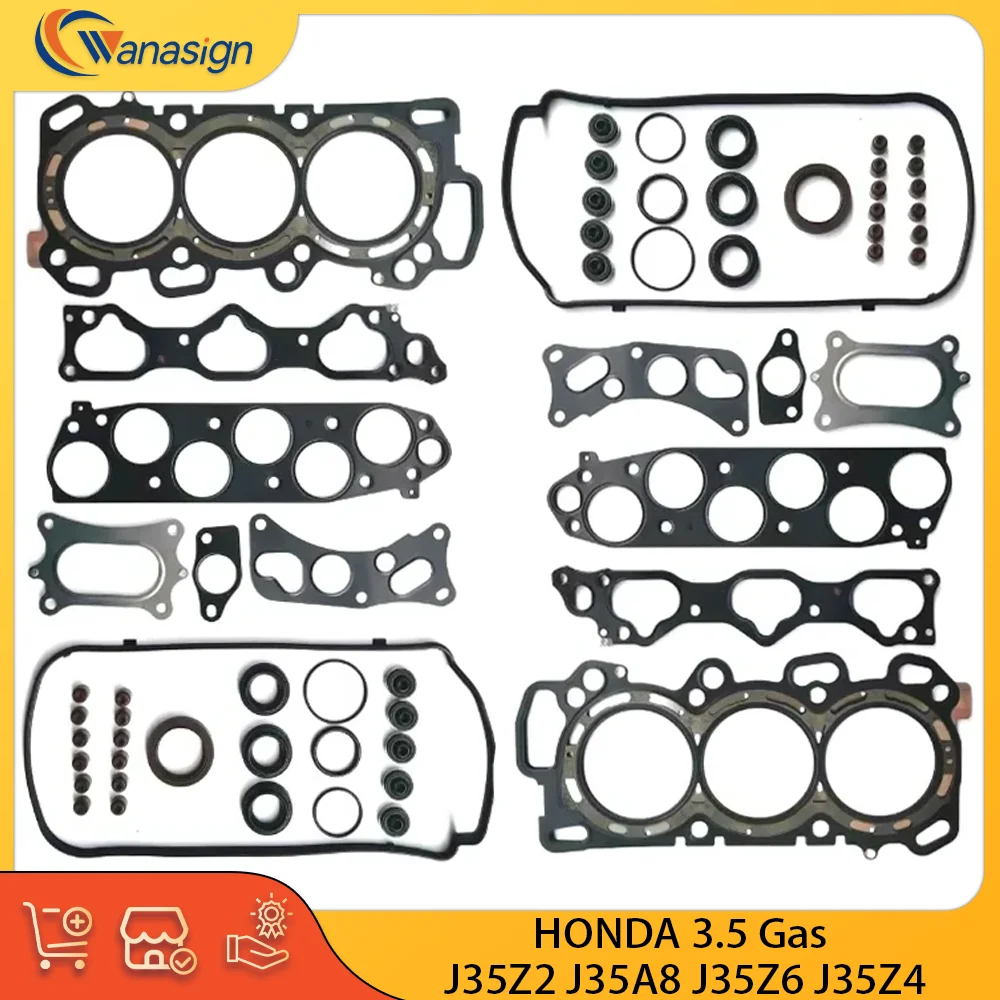 Фото Комплект прокладок головки блока цилиндров для автомобилей ACURA RDX RL TL TSX HONDA ACCORD ODYSSEY 3.5L V6 3.5 L T Gas 05-15 №1