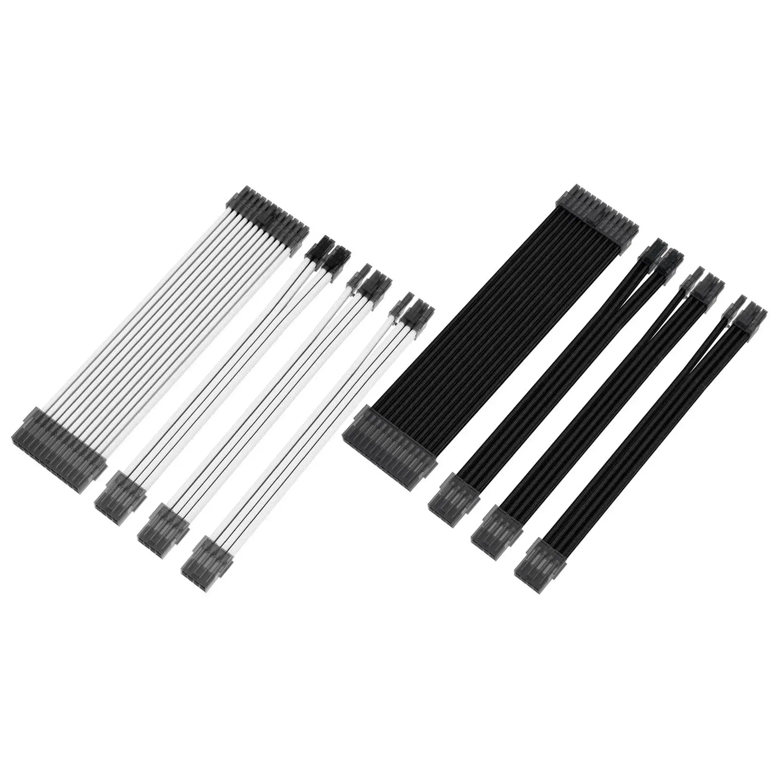 

Durable Basic Extension Cable Kit Power Supply Case 24Pin Extension 8Pin ATX Sleeved Cable Extension Power Cord for Computer PC