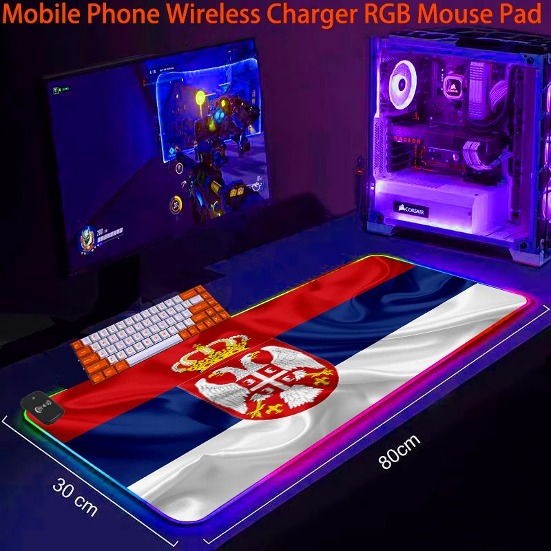 

Коврик для мыши игровой с RGB-подсветкой и светодиодный Ной подсветкой