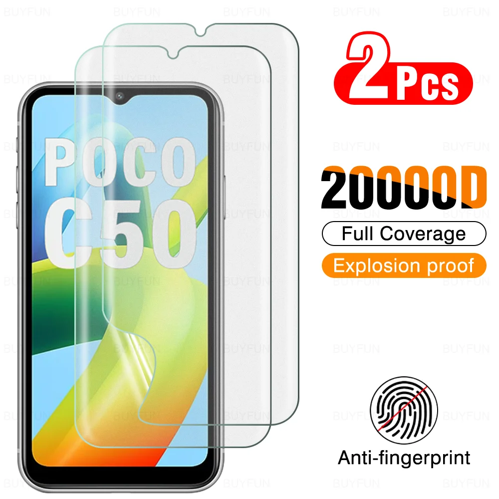 

Матовая Гидрогелевая пленка, не стекло для Xiaomi Poco C50 C40 4G 2 шт., защитная пленка для экрана PocoC50 PocoC40 C 50 40 50C 40C