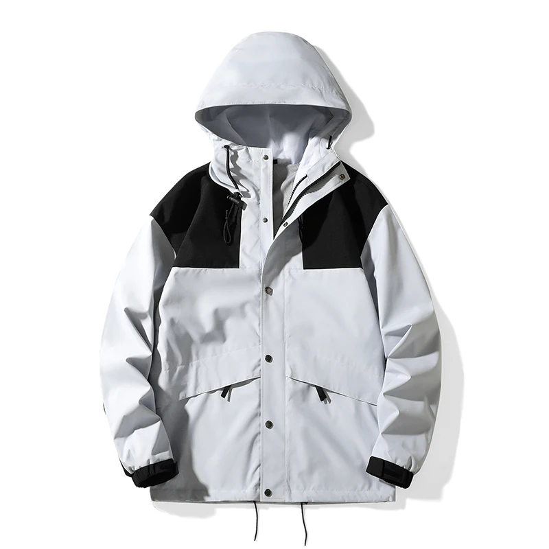 Мужская куртка с капюшоном и круглым вырезом