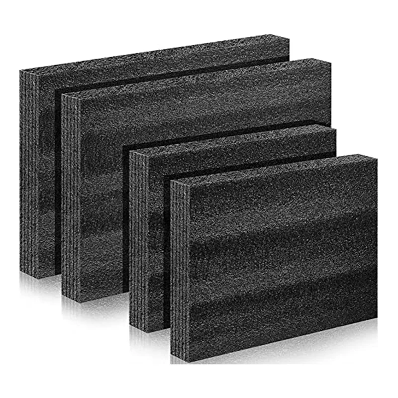 

4 Pcs Customizable Polyethylene Black Black Foam Sheets For Cases Tool Foam Black Foam Sheet For Packaging And Crafts