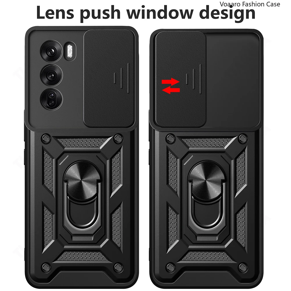 Скользящая линза для OPPO A60 4G A79 Чехол-Броня Reno10 Reno11 F Reno12 Pro