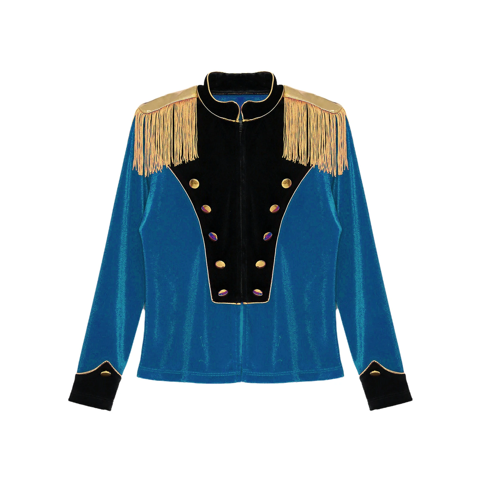 Костюм для косплея зрителя цирк эполет с бахромой и кисточками пиджак на молнии