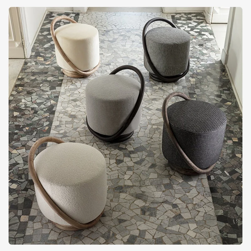 Маленький стул GY простой современный для гостиной из массива дерева низкий