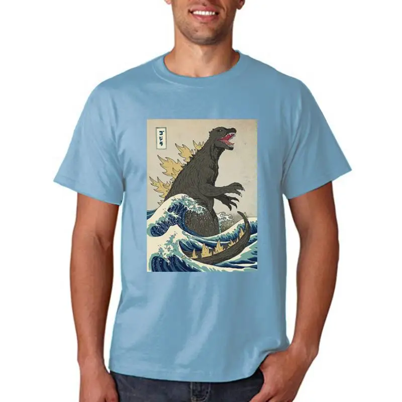 

Футболка мужская с аниме принтом, тенниска из 100% хлопка, модная повседневная майка