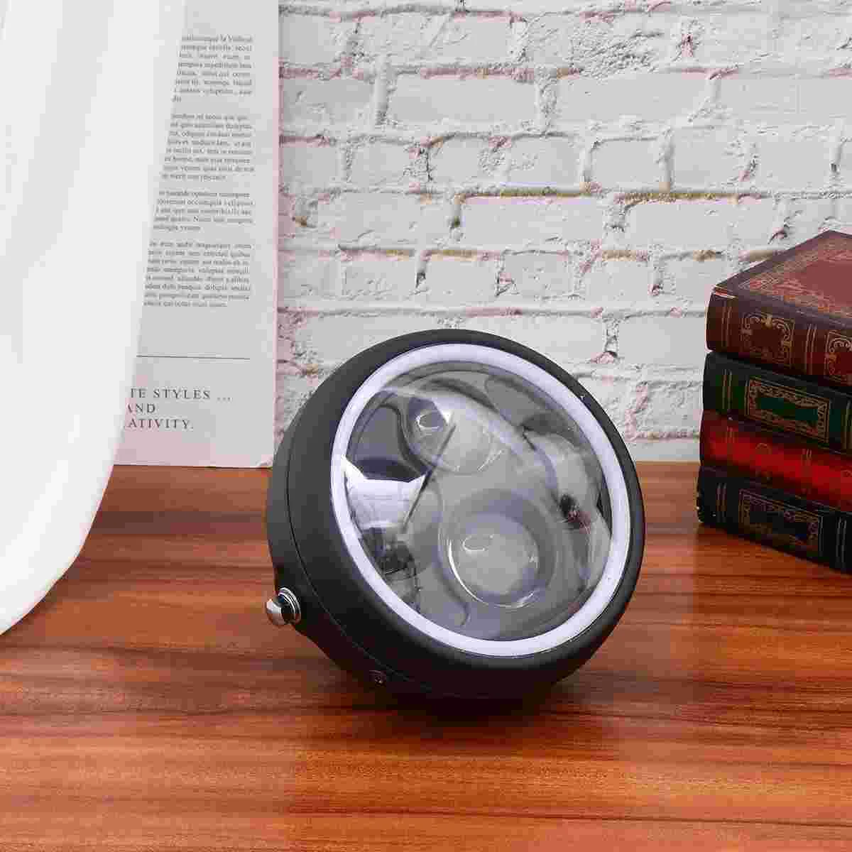 

1 Pc Motorbike Headlight Black Metal Headlight for Motorbike