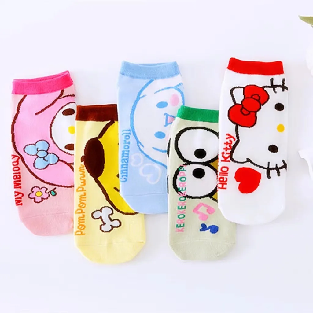 

Cartoon Japanese Socks Thin Breathable Non-slip Invisible Socks Shallow Boat Socks Cute Girl Heart Spring and Summer Low Socks