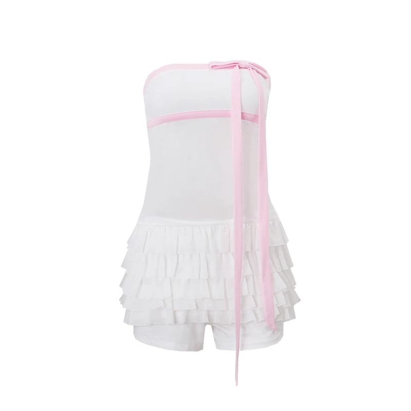 Привлекательный комплект из двух предметов WhereMery корейский стиль Y2K сетчатый