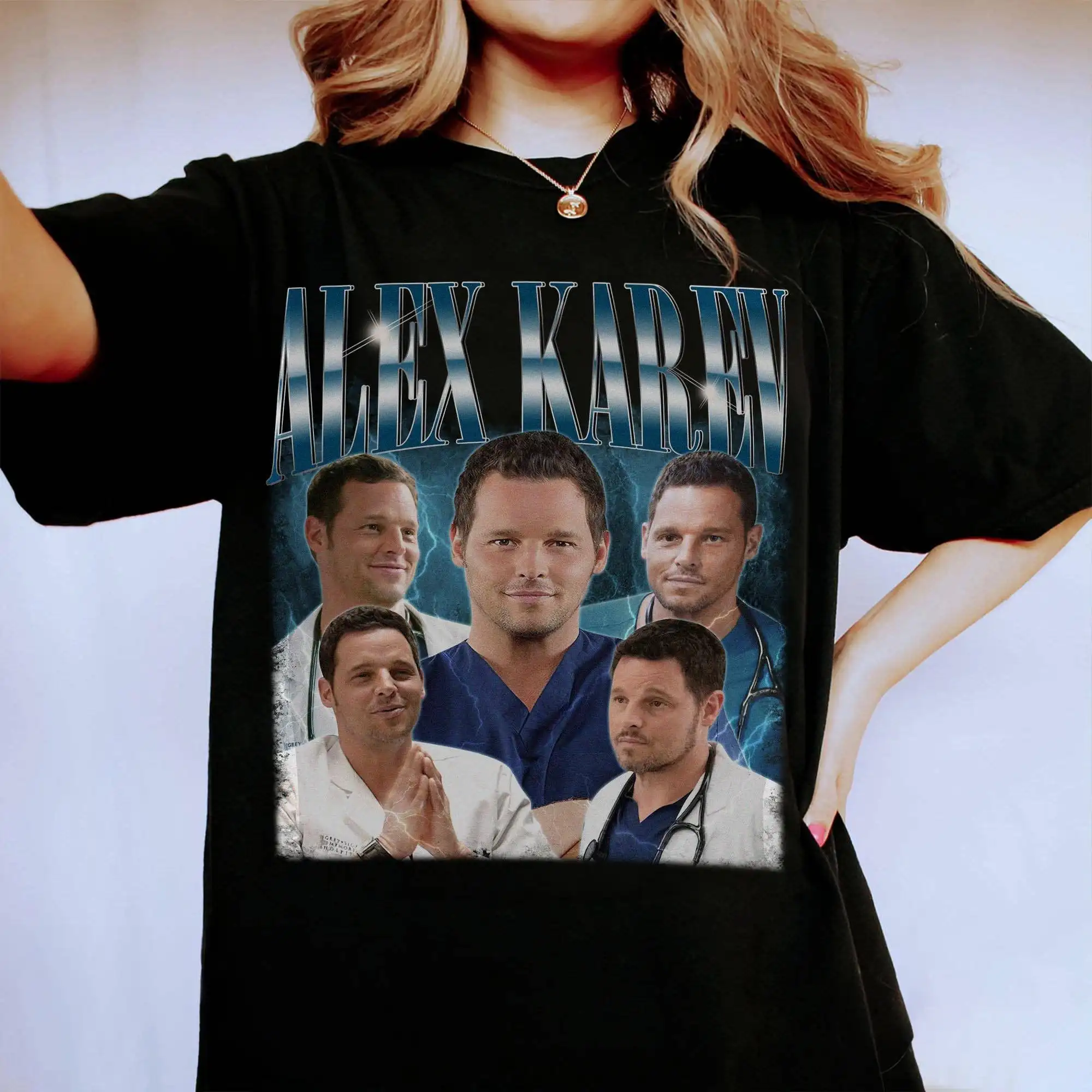 Фото Футболка Alex Karev Vintage Homage Bootleg Grey с анатомией №1