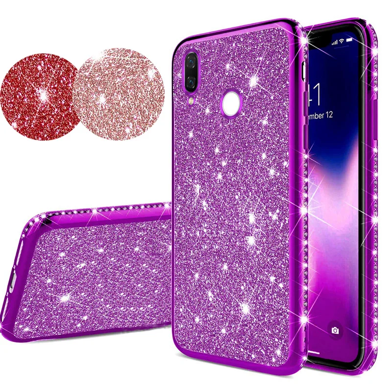 

Glitter Diamond Bling Soft TPU Case Cover on sfor Xiaomi Redmi Note 8 10 10s Pro 9T M3 Shiny Silicon Phone Capa Coque Fundas
