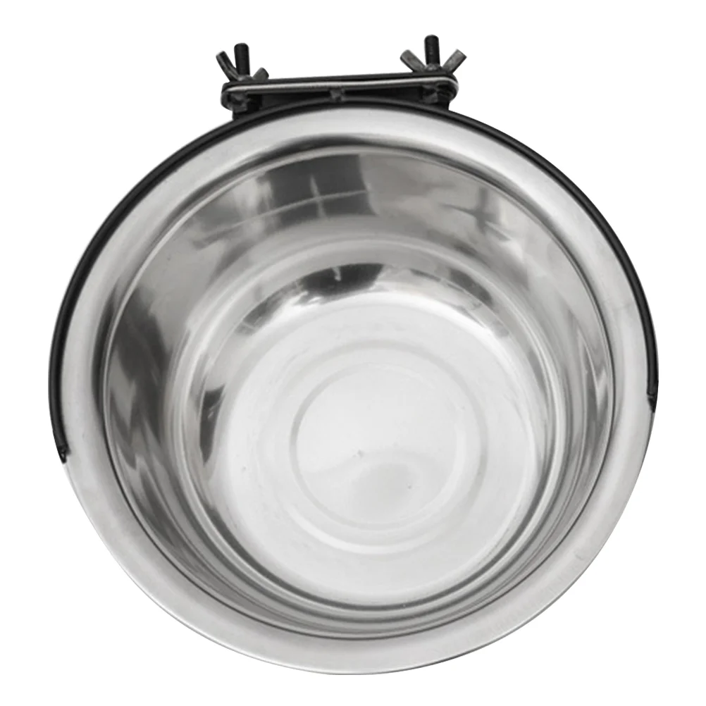 

Crate Water Bowl- Water Bowl with Clamp Holder, Stainless Steel Hanging Bowls for Dogs Cats ( 150ml ) Animal food