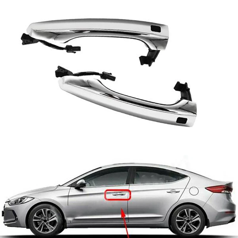 

4Pcs Inductive Handle Assy Car Inductive Handle Assy 82651-F2200 82651-F2210 For Hyundai Elantra 2017-2020