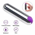 10 Скорость Вибрационный мини Форма Водонепроницаемый G-spot (точка G массаж Стимулятор USB подзарядка сильный взрослых Секс-игрушки продукт вибратор в виде пули