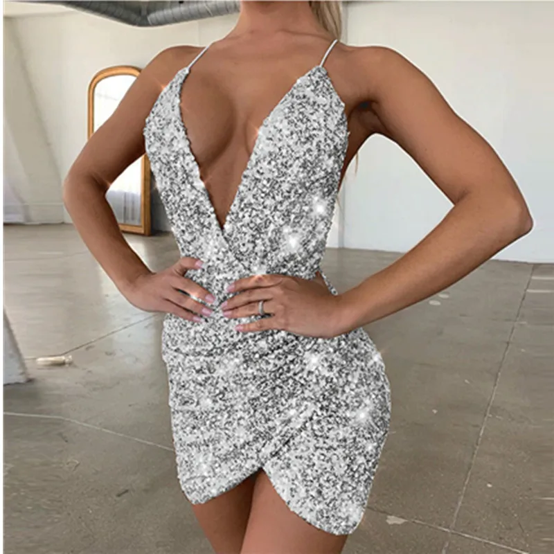 

Women Summer Sexy Sequins Embellished Bodycon Celebrity Evening Dress Short Sleeve Fringe Tassel Club Party Dress Party dresses