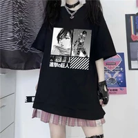 japanese manga attack on titan y2k harajuku t shirt woman oversized t shirt anime kawaii basic clothes summer street top women