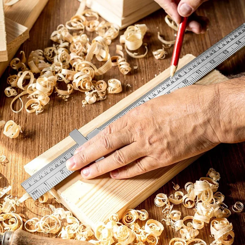 Линейка из нержавеющей стали высококачественная металлическая Метрическая