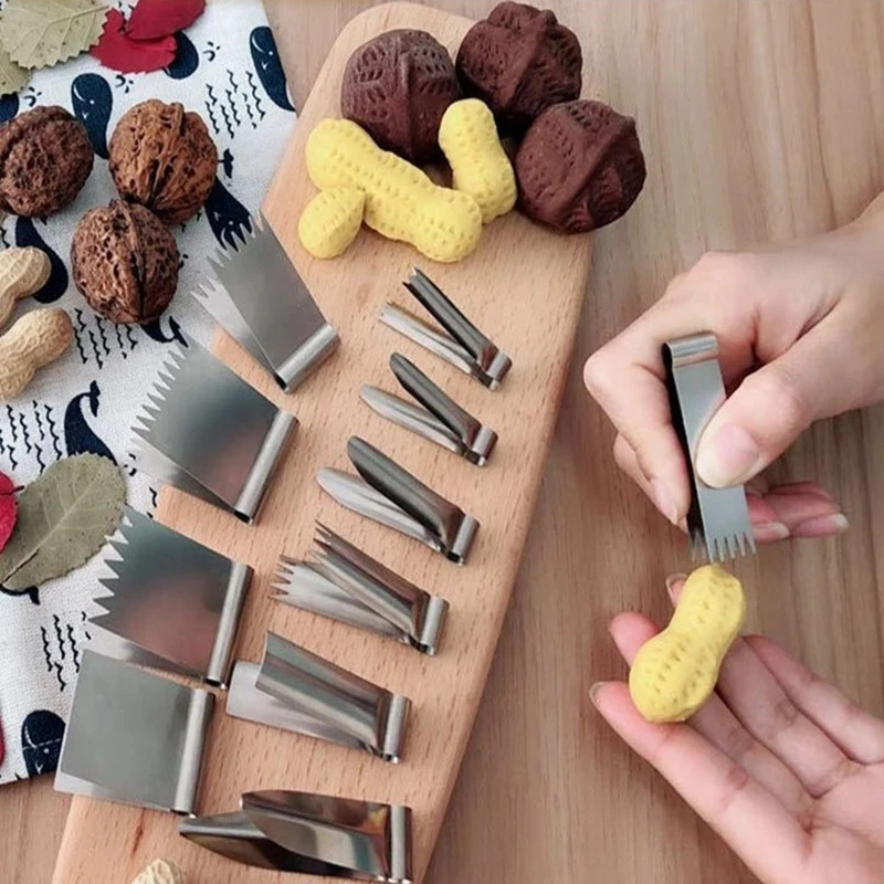 

Walnut Cake Molds Cake Decorating Tools Stainless Steel Clips Baking Bread Dessert Pastry Decoration Clips Peanut Mold