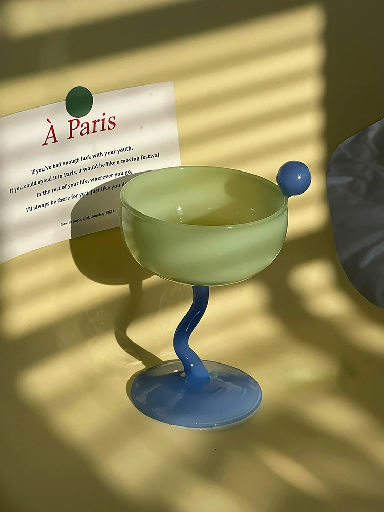 

Оригинальный дизайн, Коктейльные бокалы цвета шампанского, бокалы ручной работы, красивые бокалы для красного вина, стеклянные украшения