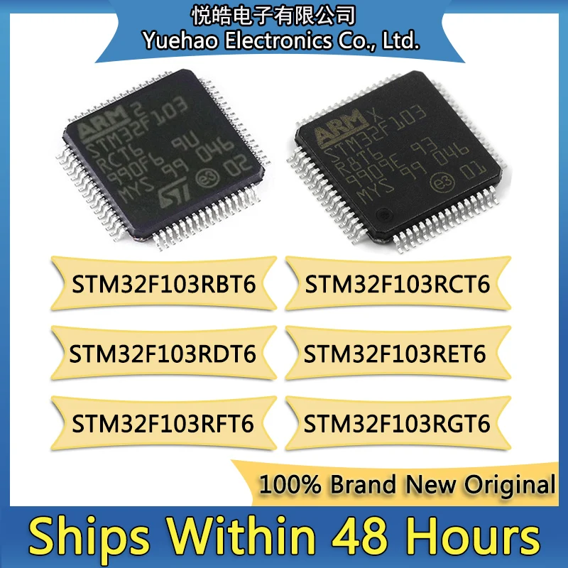 

(10piece) STM32F103RCT6 STM32F103RET6 STM32F103RDT6 STM32F103RFT6 STM32F103RGT6 STM32F103R8T6 STM32F103RBT6 IC MCU LQFP-64 Chip