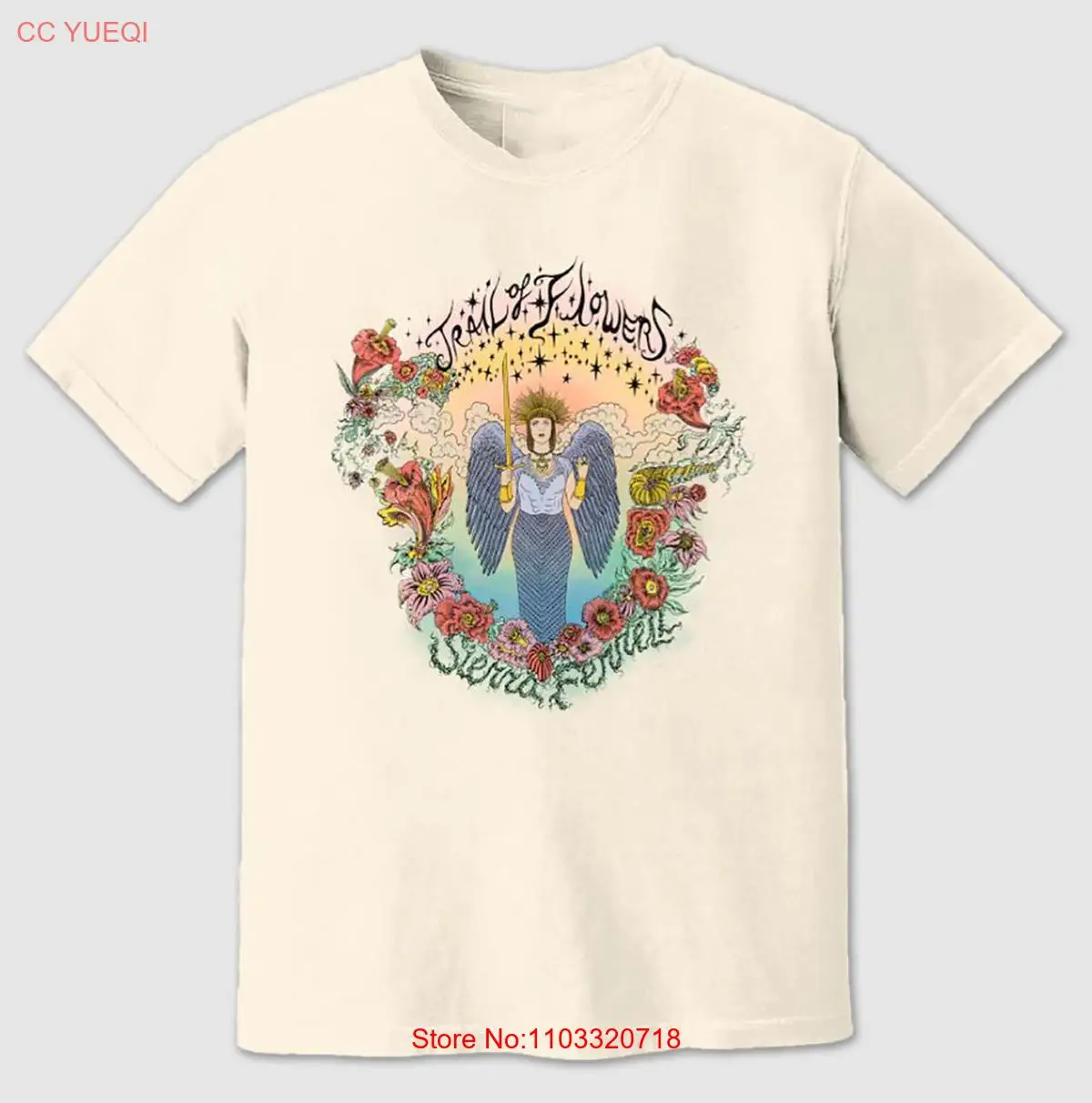 Футболка в стиле унисекс с изображением музыкального альбома Тропа цветов