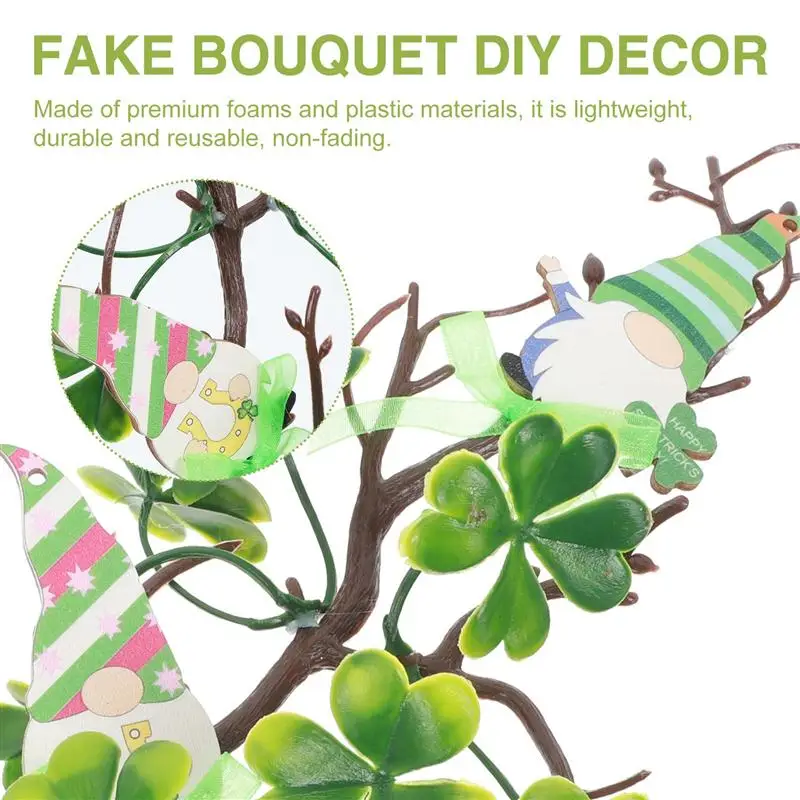

St. Patrick's Day Plastic Shamrock Decorative Simulated Branch for Party Decor