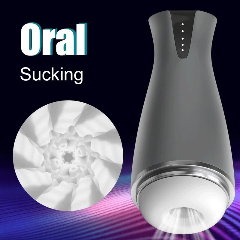 2022 Sucking Masturbator Male Real Blowjob Masturbator Vacuum Clamping Vibration Heating Voice Interactive Adult Male Toys